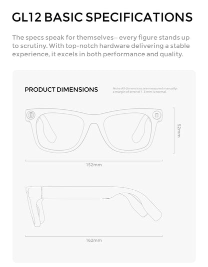2026 New Smart AI Glasses  800W Pixels 4K HD camera  for ChatGPT Bluetooth Call Voice Assistant Smart Glasses