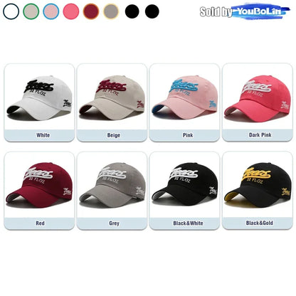 Letters 3D Embroidery Cotton Adjustable Baseball Cap Sun Hat Trucker Caps Dad Hats