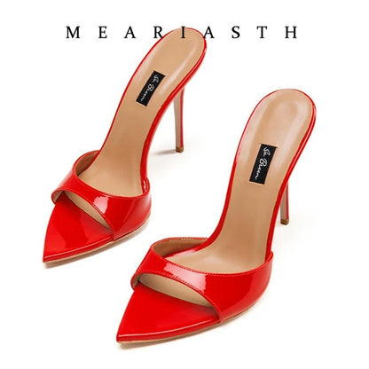 Super-high Heel 12/10/9/7cm Slippers Women Shoes Summer Peep Toe Stiletto Sandals Sexy Party Ladies Shoes Luxury Woman Pumps