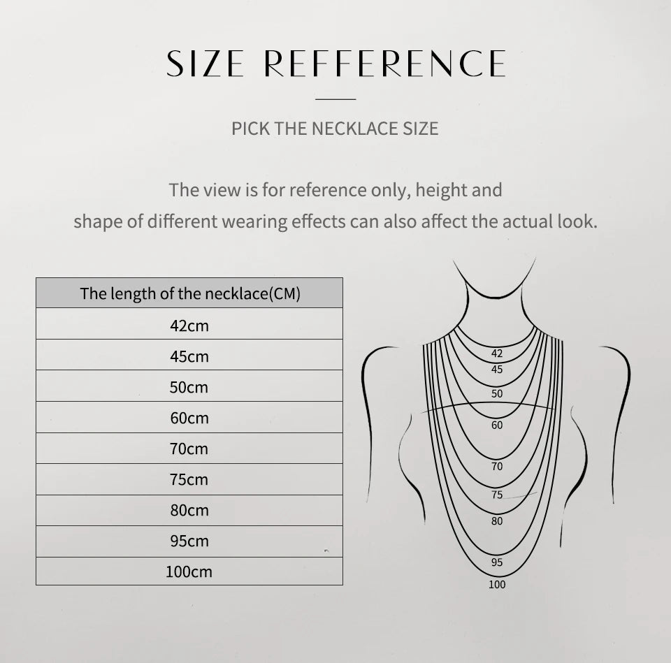 ATTAGEMS Necklace For Woman Pendant Moissanite Diamond 6.5mm 1CT 925 Silver Necklace For Women Chains Party Bridal Fine Jewelry