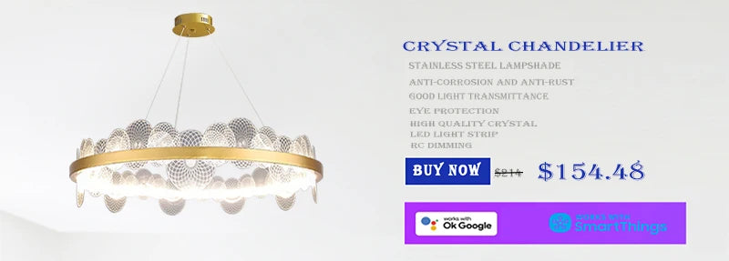 Modern Luxury Lustre Crystal Chandelier Living Room Ceiling Lights Dining Room LED Chandeliers Villa Gold Crystal Pendant Lamp