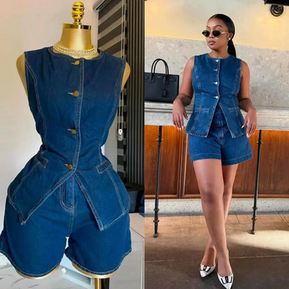 Cargo Jumpsuit Women New Short-sleeve Loose Cotton Casual Wide-leg Shorts Playsuit Rompers Loose Bodysuits Mujer Trend Pocket