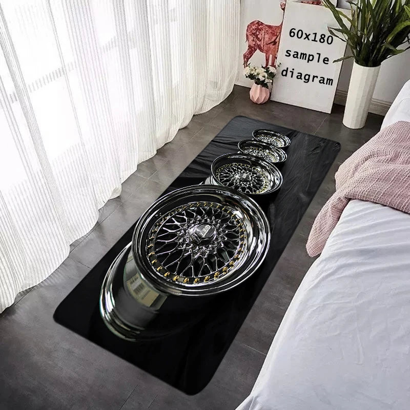 House Entrance Doormat BBS Wheel HubHallway Carpet Living Room Rugs Foot Carpets Bathroom Rug Floor Mats Non-slip Home Decor