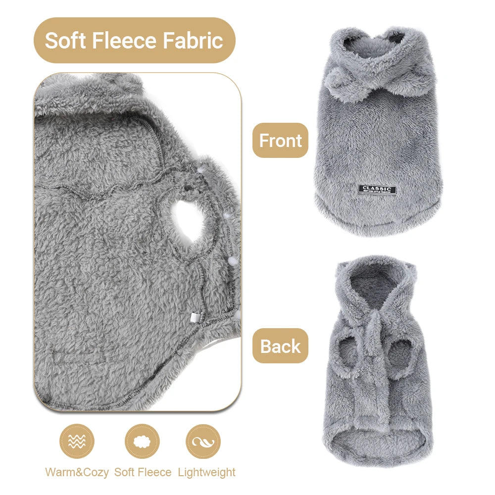 Pet Cats Coat Hoodie For Small Medium Dogs Winter Warm Fleece Puppy Kitten Clothes Jacket Cozy Cute Sphynx Cat Sweater Apparel