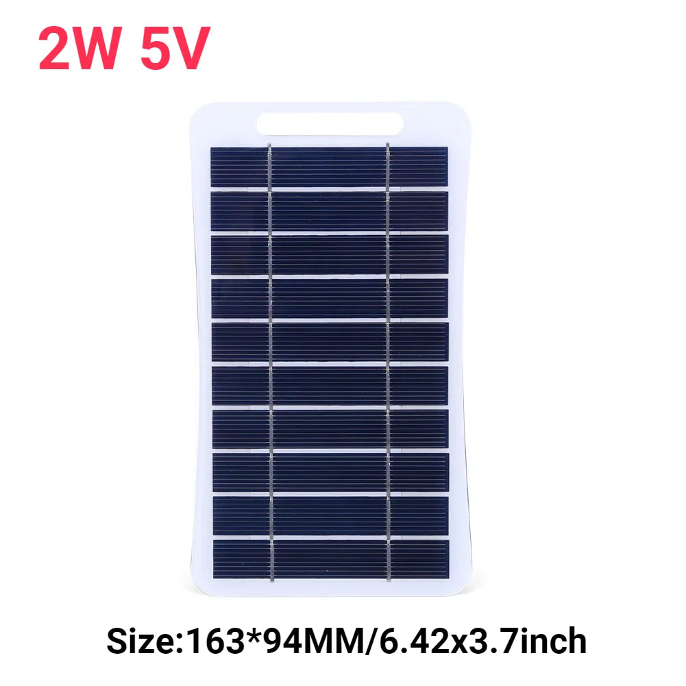 10W 5V Portable Solar Panel USB Battery Charger Solar Charging Panel Waterproof Phone Power Bank for Camping Backpacking Hiking