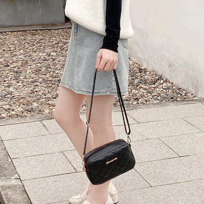 Fashion PU Leather Women Shoulder Bags Luxury Design Quilted Shopper Bag Female Casual Crossbody Bags Female Small Handbag Purse