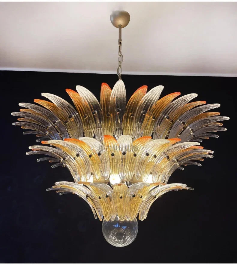 Modern Vintage French Glass Living Room Chandelier Designer Bedroom Mid-Century Style Duplex-Style Dining RoomLarge Villa Lights