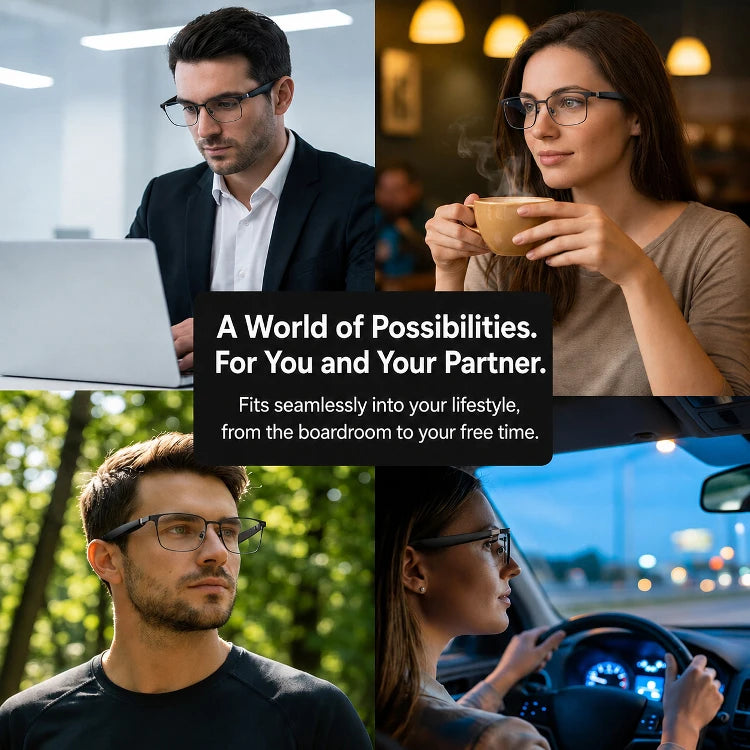 AI Smart Glasses Photochromic Lenses Touch Voice Control Bluetooth Call Real-Time Translation UV400 Multifunctional Eyewear