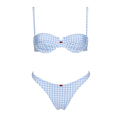 Striped 3Pcs Bandeau Biquini 2026 Women Sexy Swimsuit Push Up Swimwear Female Swimming Suits Low Waisted Bathingsuit Beachwear
