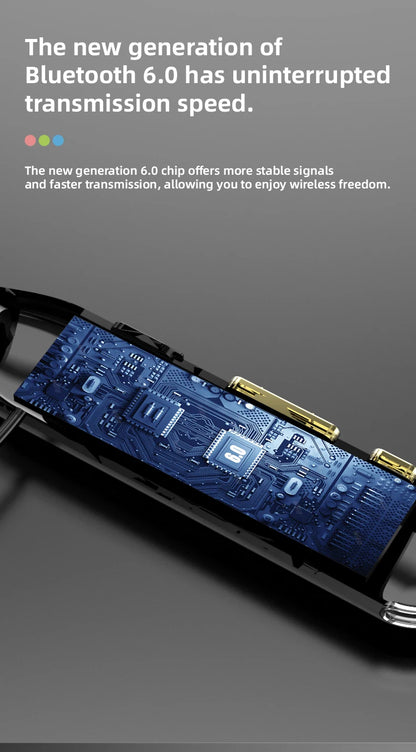 KEBIDUMEI 4-in-1 Neckband Bluetooth 6.0 Earphones ENC Noise Reduction Wireless Headsets Wired Mode TF Card FM Radio Headphones