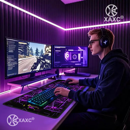 E-sports Cool Mouse Pad Geometry Dash Gaming Desk Mat Laptop Carpet PC Cabinet Large 900x400mm Accessories Computer XXL XAXC