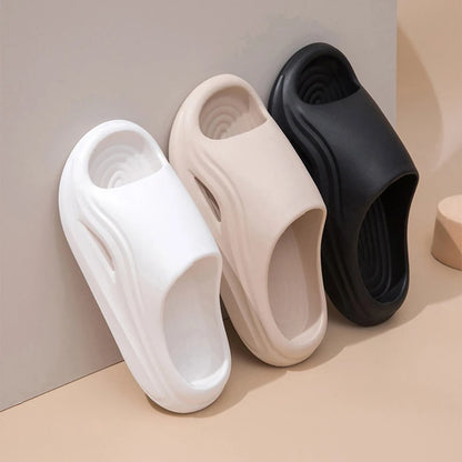 EVA Platform Slippers Women Home Brand Luxury Design Summer Shoes Couple Bathroom Indoor Outdoor Beach Slides Men Soft Non-Slip