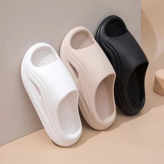 EVA Platform Slippers Women Home Brand Luxury Design Summer Shoes Couple Bathroom Indoor Outdoor Beach Slides Men Soft Non-Slip