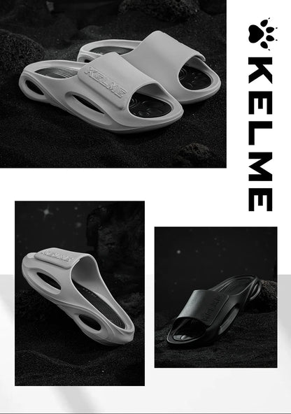 KELEME Summer Men's Slippers Super Soft EVA Slip-on Slippers For Men Fashion Wear-resistant Platform Outdoor Beach Shoes 2023