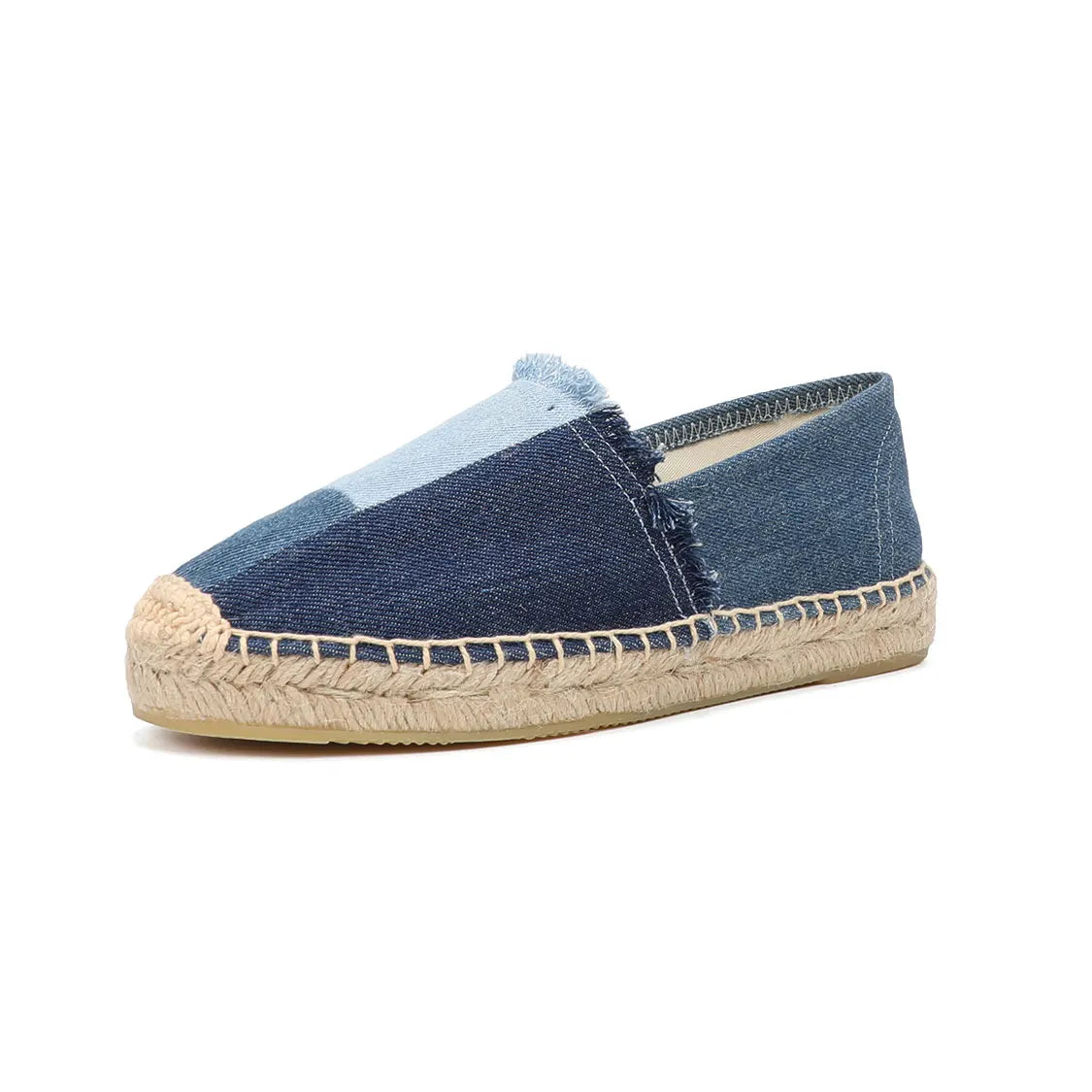 Espadrilles Women's Shoes Luxury Denim PATCHWORK  Flat Platform  Stylish and Trendy Footwear for Fashion-Forward Females