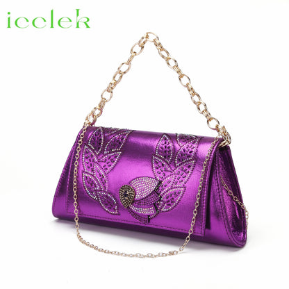 New Arrival Purple Color Women Peep Toe Sandals Shoes Matching bag Set For Mature Offices Ladies in Dress