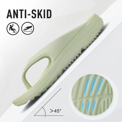 Shevalues Men's Orthopedic Sandals Fashion Couples Beach Flip Flop Summer Outdoor Soft Sandals With Arch Support Bathroom Slides