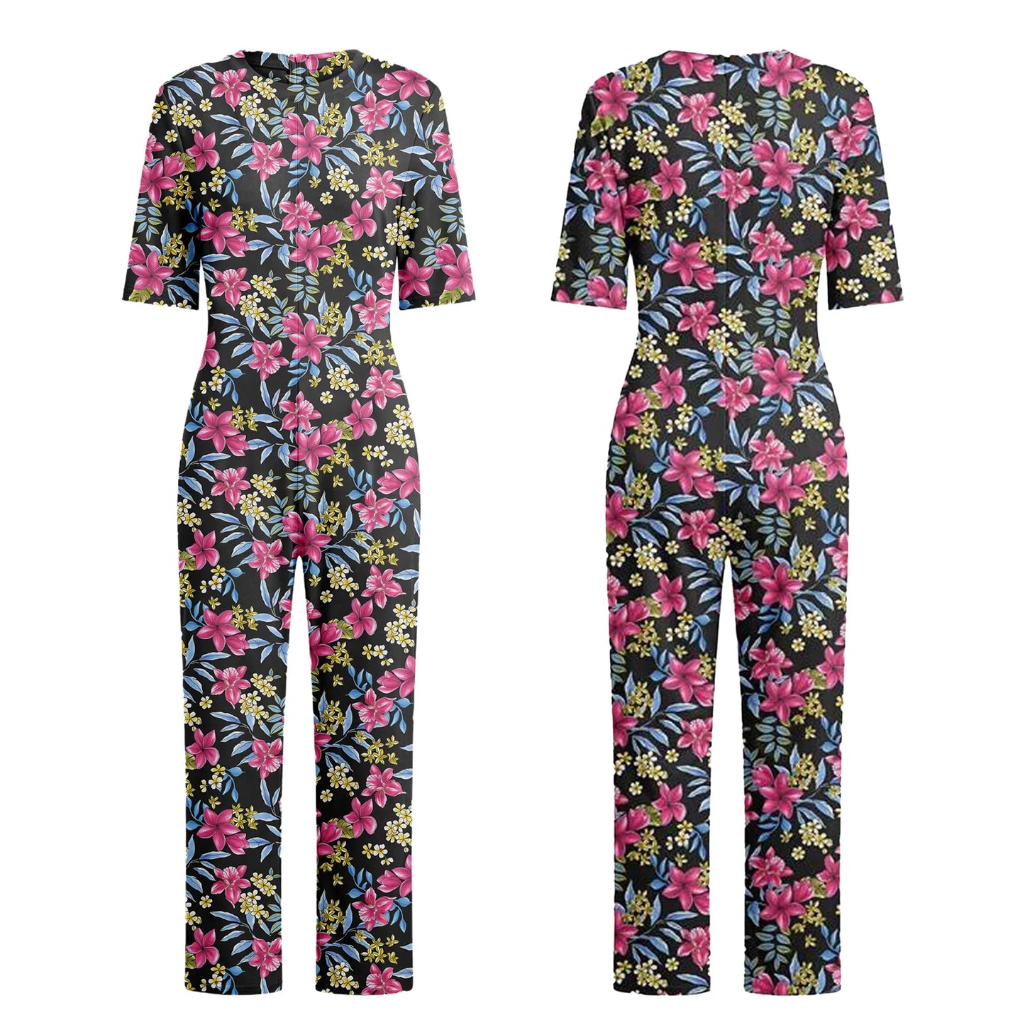 Women Special Need Adaptive Clothing Elderly Alzheimer Dementia Back Zipper Anti-Strip Nursing Jumpsuit Homewear Sleepwear