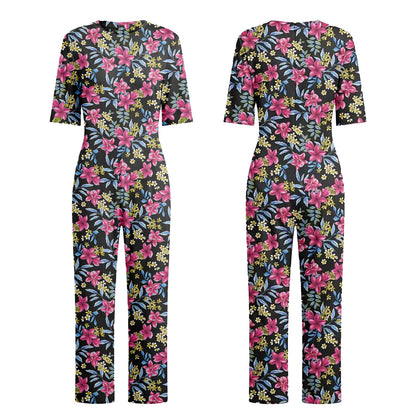 Women Special Need Adaptive Clothing Elderly Alzheimer Dementia Back Zipper Anti-Strip Nursing Jumpsuit Homewear Sleepwear