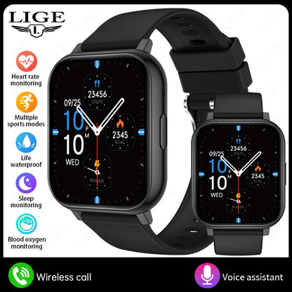 LIGE 2026 New Smart Watch Women Men Bluetooth Talking Blood Oxygen Heart Rate Monitoring Smart Watch For Women Men Holiday Gift