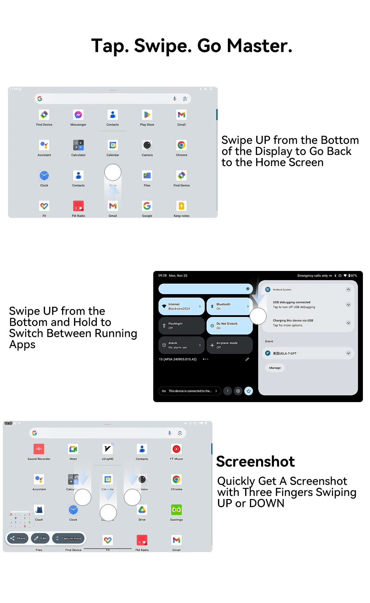 Blackview MEGA 2 Tablet PC Set With Keyboard, Mouse, Stylus, 12'' 2K Display 12GB+24GB RAM 256GB ROM, Android 15 Tablet, 9000mAh