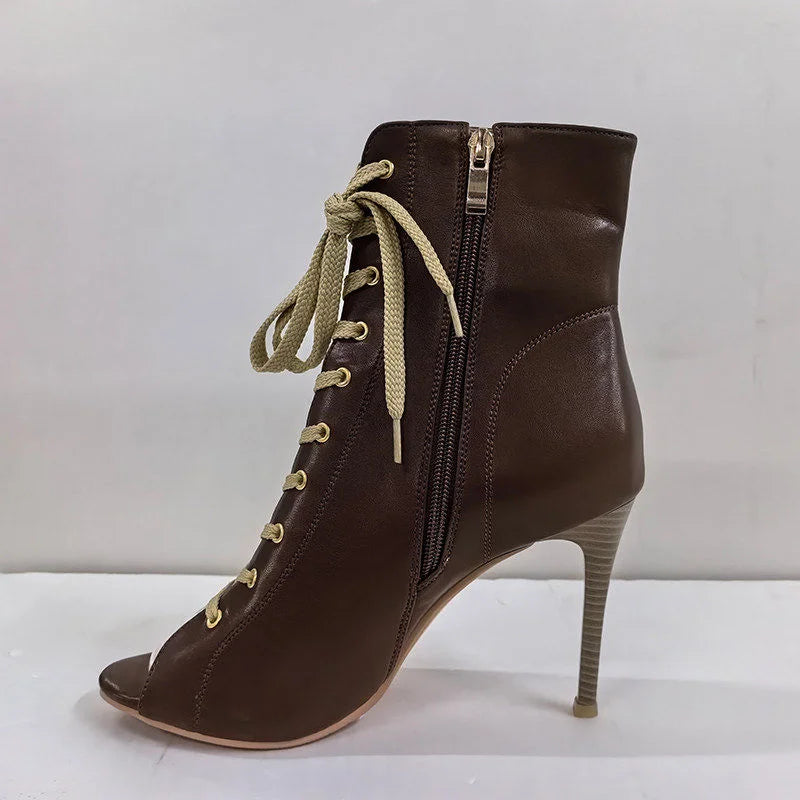 3.7 inches Exotic 9.5cm Heel 7cm Platform Jazz Short Twisted buttocks Boots Nightclub Show Women's Ankle Booties Fetish Punk