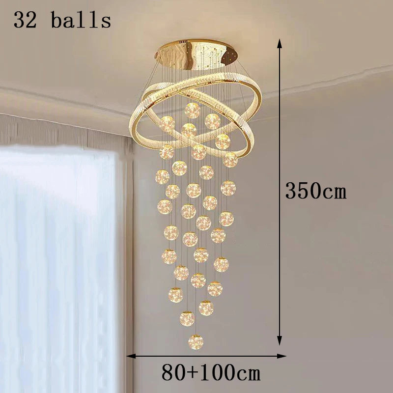Home decorationPendant lights, luxury crystal living room chandelier, bedroom Pendant lamp, ceiling light, indoor lighting