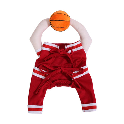 Halloween Dog Basketball Costume Funny Breathable Puppy Sport Outfits Cosplay Clothes For Small Medium Dogs Cats French Bulldog