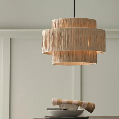 Golden Editions Designer Chandelier woven Rattan Straw Pendant Lights large Rattan lighting suspension wabi sabi Restaurant lamp