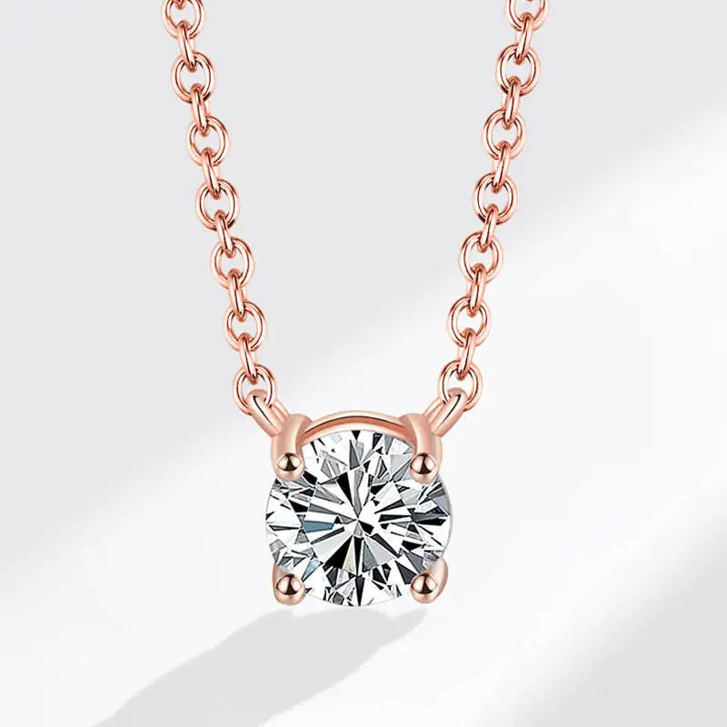 TY 925 Sterling Silver Moissanite Women's Necklace 1-5 Carat Moissanite Three Colors D Color With Certificate Fine Ewelry Gift