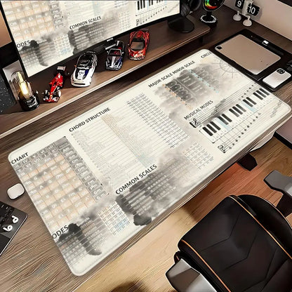 Music Theory Mouse Pad Shortcut Keys Mouse Pad Desk Mat Cheat Sheet HYBXAXC  Users Anti Slip Software Engineers Desk Pad