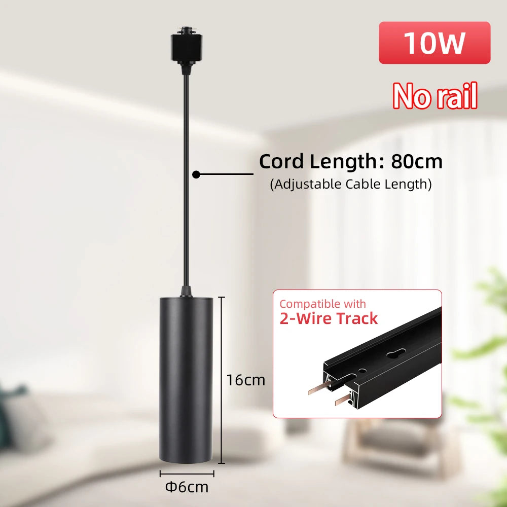 LED Track Pendant Lights 110-265V Chandelier Kitchen Led Ceiling Spotlight Dining Room Hanging Lamps For Living Room Home Decor