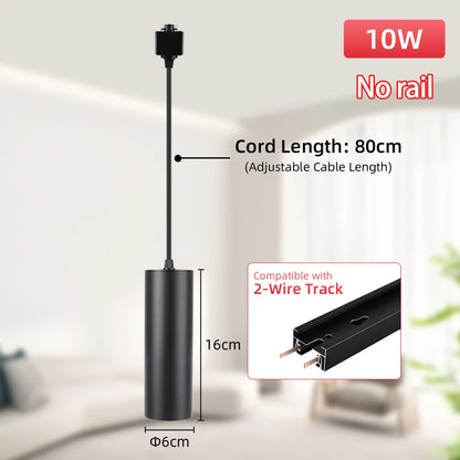 LED Track Pendant Lights 110-265V Chandelier Kitchen Led Ceiling Spotlight Dining Room Hanging Lamps For Living Room Home Decor