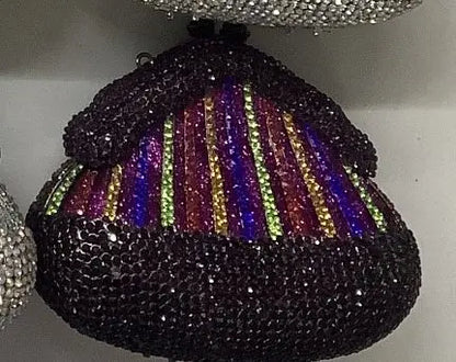 XIYUAN Crystal Evening Bag Purple Diamond Women Wedding Purse Lady Rhinestone Clutches Party Dinner Handbags Luxury Branded Bags
