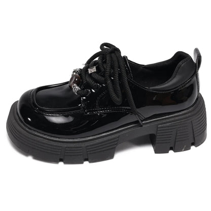 2026 Loafers Women Shoes New in Fashion Luxury Designer Thick-soled Relaxation Women Shoes Black Big Size Shoes 7657