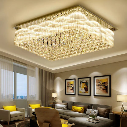 K9 Crystal Ceiling Lights LED Modern Lamps Luxury Chandelier Living Room Dining Bedroom Rectangle LED Lighting Hotel Mall Shop
