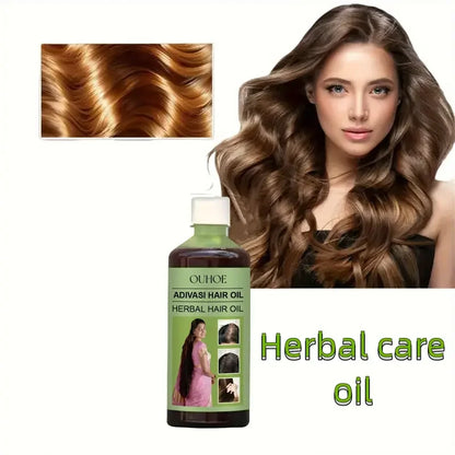 100ml Hair Growth Essential Oil India Adivasi Rosemary Damaged Hydrate Nourishing Scalp Reduce Dandruff Herbal Hair Care Serum