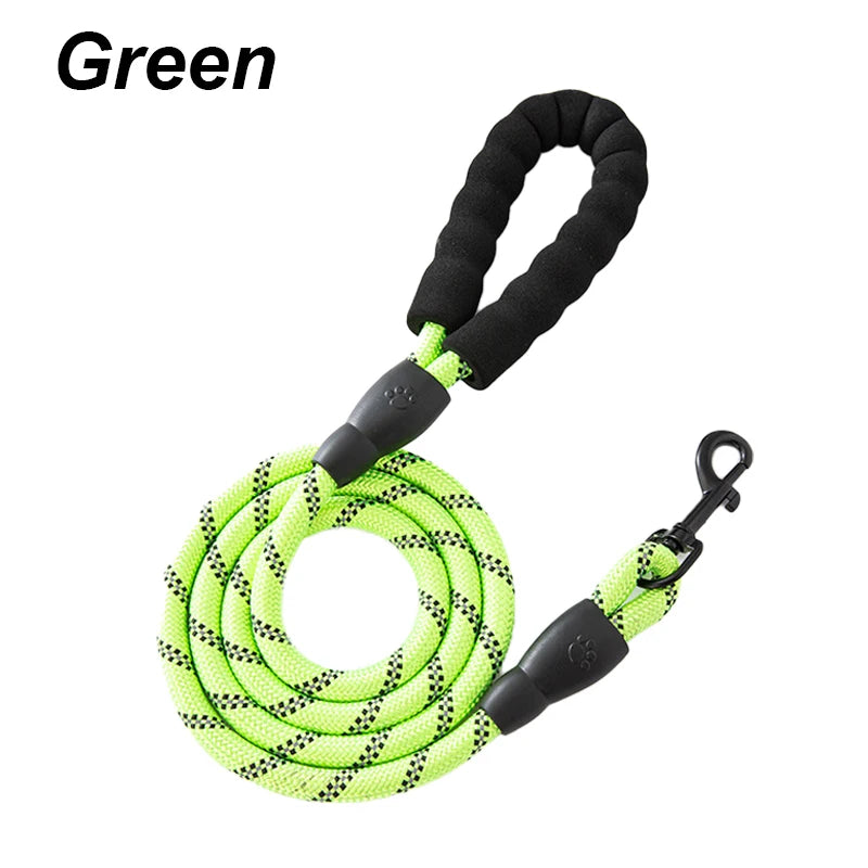 3M Pet Reflective Nylon Tow Rope Non Slip Foam Handle Pet Adjustable Towing Ropes Large MiddleSmall Dogs Outdoors Pet Supplies
