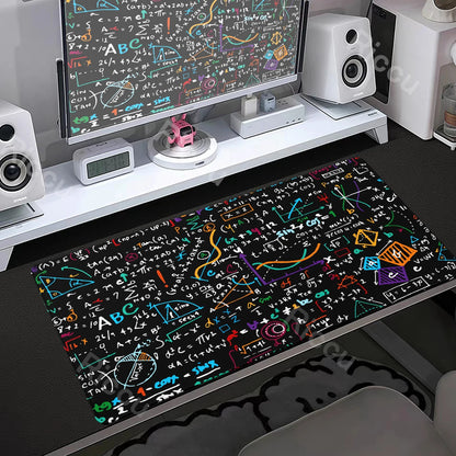 Formula Science Mousepad XXL Black Desk Mats MousePads Keyboard Pad Geometric Math Formula Gamer Anti-slip PC Extended Table Mat