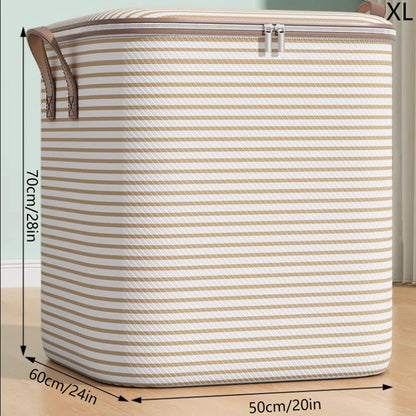 1pc Household Large Capacity Storage Bag Non-woven Material Closet Wardrobe Organizer Can Be Used For Quilt Clothing Toys