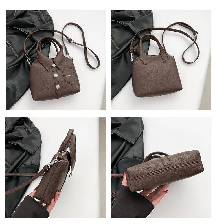 PU Square Compact Shoulder and Crossbody Bags Zipper Unique Design High Quality Hand Bags for Women 2026 Designer Style Bolso