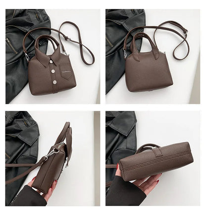 PU Square Compact Shoulder and Crossbody Bags Zipper Unique Design High Quality Hand Bags for Women 2026 Designer Style Bolso