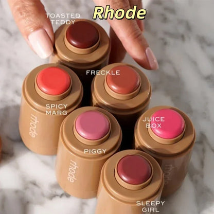 Rhode Skin Balm Data Cake Lip Gloss Sleepy Girl Freckle Pocket Blush Stick Non-fading Waterproof Blusher Moisturizing Lipstick