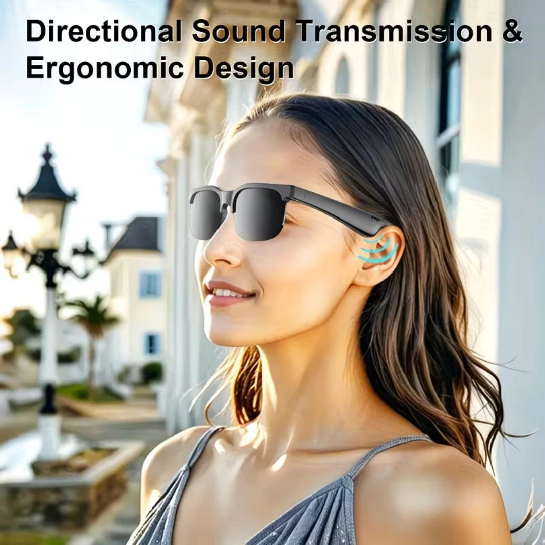 Smart Translation Glasses, Support Real-Time Translation, Bluetooth Music Glasses, Large Speakers, Wireless Connection, Long Battery Life