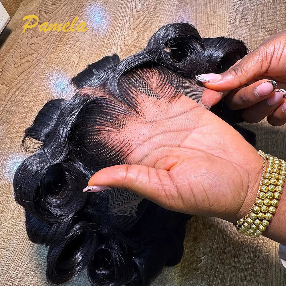 New Trend Lagos Hairline Body Wave 13x6 Lace Frontal Glueless Wig Curly Human Hair Glueless Lace Front Wig PrePlucked Woman Wigs