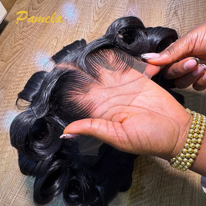 New Trend Lagos Hairline Body Wave 13x6 Lace Frontal Glueless Wig Curly Human Hair Glueless Lace Front Wig PrePlucked Woman Wigs