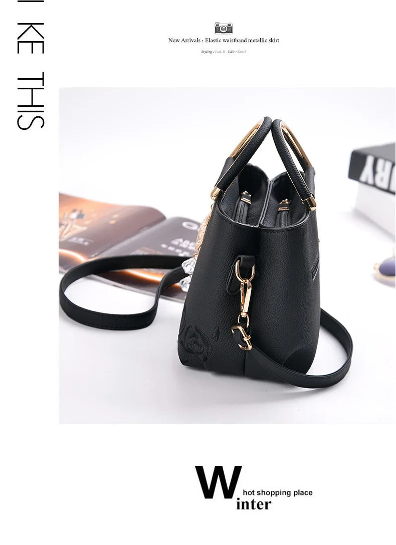 Fashion Brand Women's Bags New Embroidered Handbag Exquisite Ladies Shopping Crossbody Shoulder Bag Tote Bag Small Square Bag
