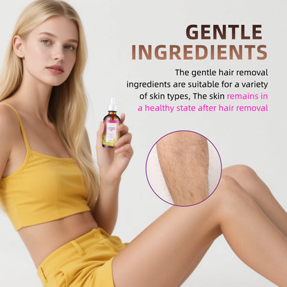 Natural Hair Minimizing & Skin Softening Oil 60ml - Jojoba & Almond Formula, Supports Hair Growth Care & Smooth Skin Feel.