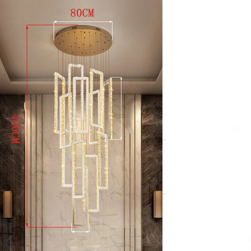 Modern home decoration salon lamps for living room smart crystal Pendant lights dining room indoor lighting