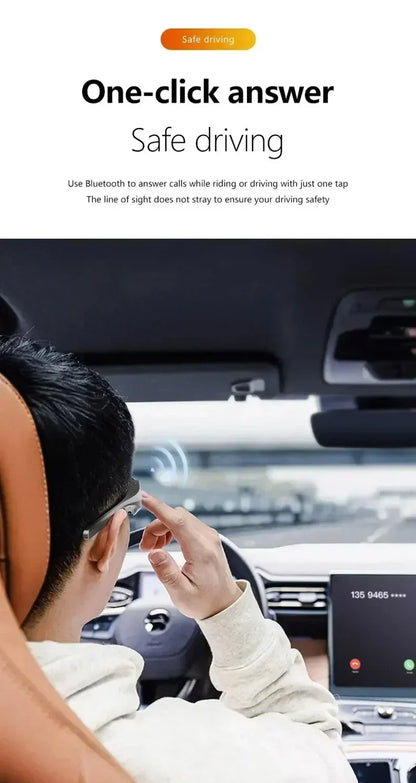 Smart Glasses Wireless Bluetooth 5.3 Sunglasses Built-in Microphone Speaker Touch&Voice Assistant Compatible Glass for Men Women